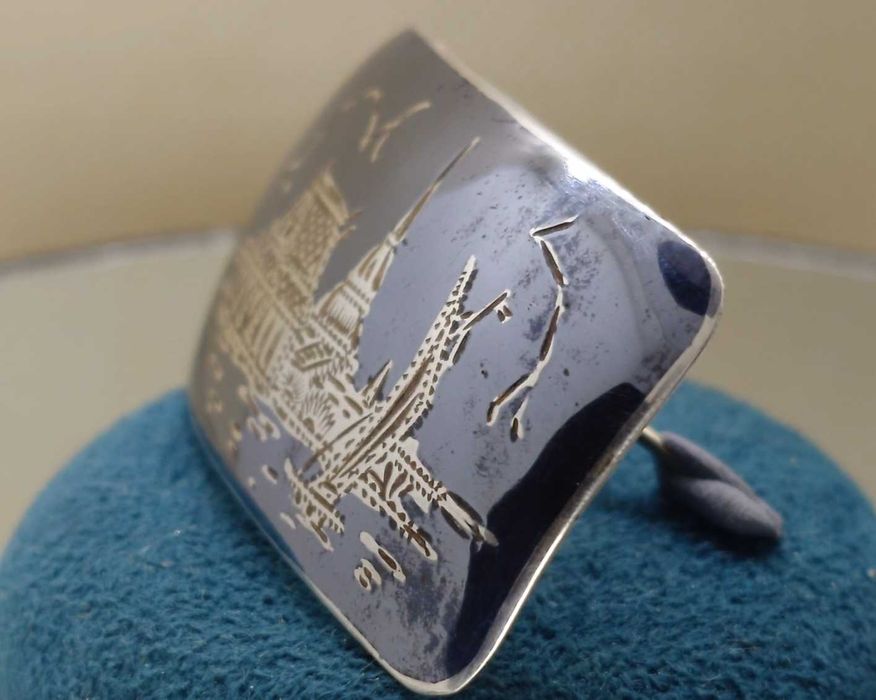 Broșă de Colecție SIAM NIELLO – Argint Sterling