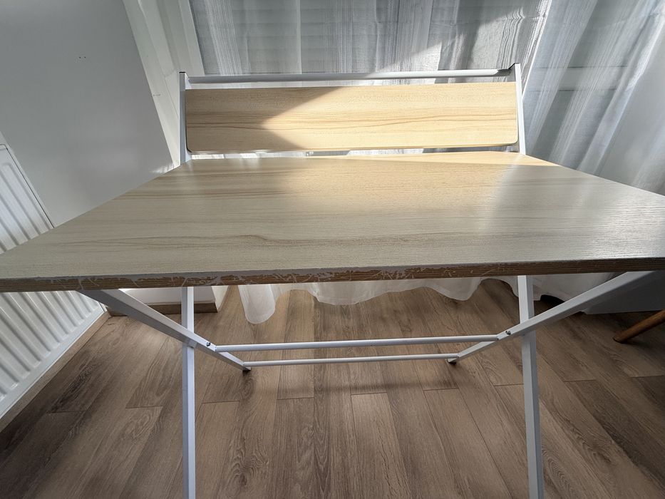 Vand Birou pliabil, cu raft, Tablezy InnovaGoods, otel/MDF, alb, 97 cm