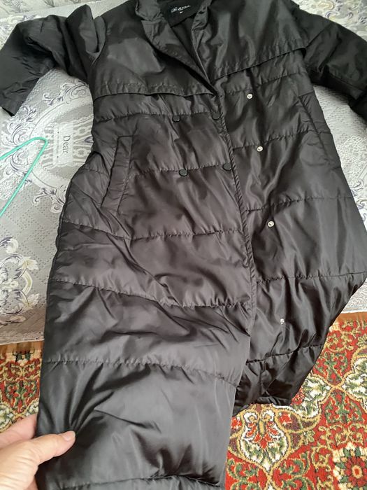 Плащ осень- весна черного цвета