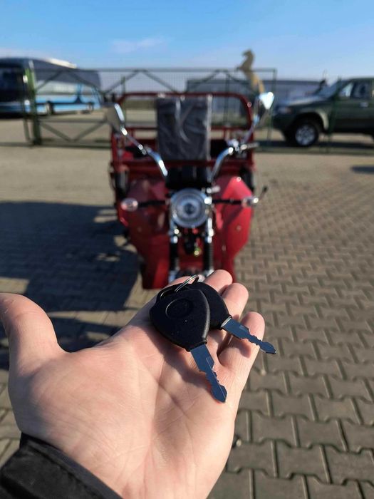 Triciclu electric cu bena fara permis Thor Star Visiniu nou Agramix