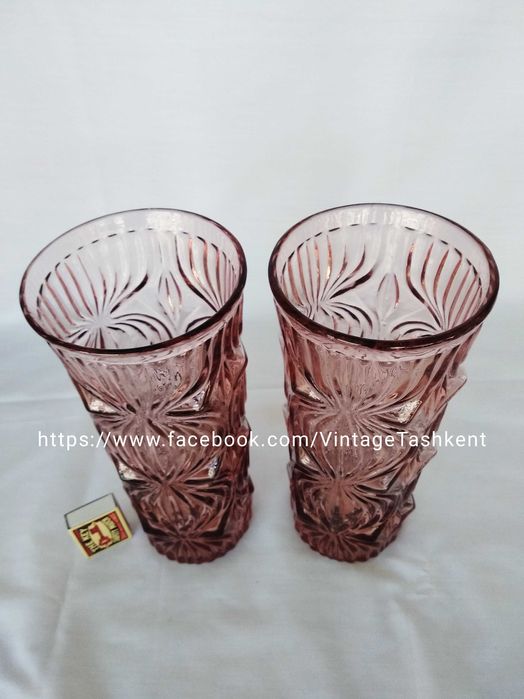 Вазы для цветов из цветного стекла СССР