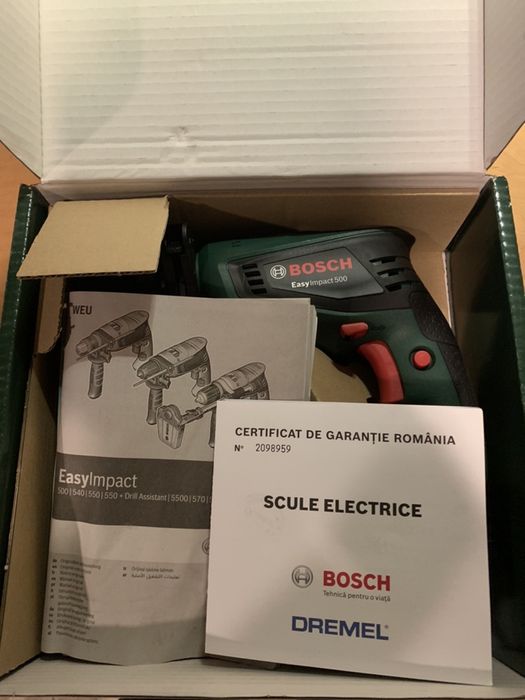 Masina de gaurit Bosch Easy Impact 500, 550w, 3000 RPM NOUA