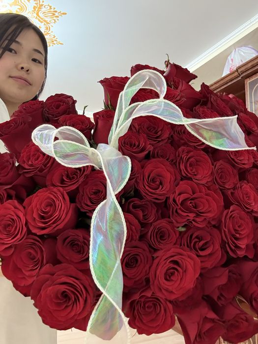 51 роза б/у свежие