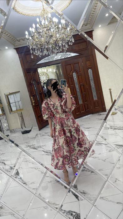 Вечернее платье цветочное