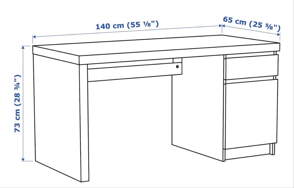 Продам Стол письменный белый б/у