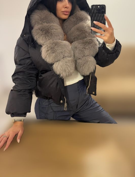 Geaca cu blana naturală