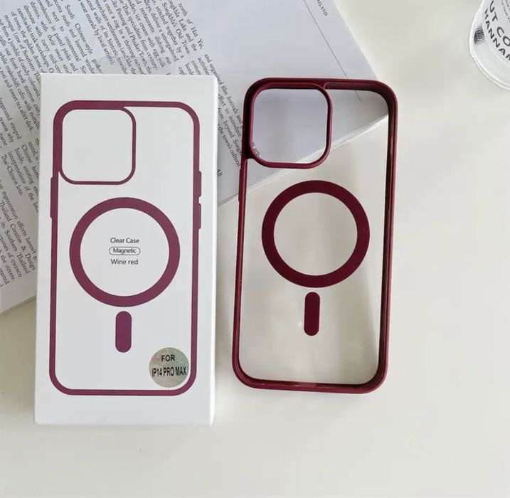 Iphone 14/15/16E/Pro/Max/Plus Husa Rama Silicon Plexi Glass Magsafe