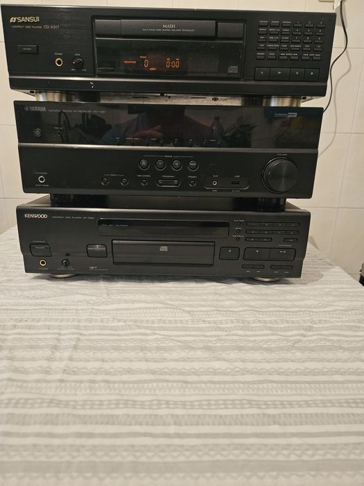 sansui cd x 317 cd player  yamaha rx v 381 5.1 . kenwood dp 7050 cd