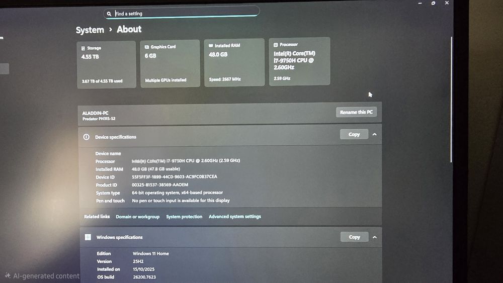 Laptop gaming Acer Predator Helios 300