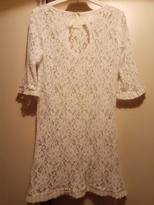 Rochie/tunica crem XS-S sau 158-164, transparenta.