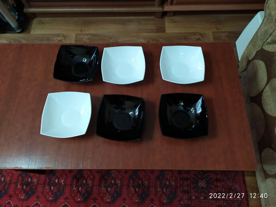 Сервиз столовый ,Luminarc. Чёрно - белый. Стильный.