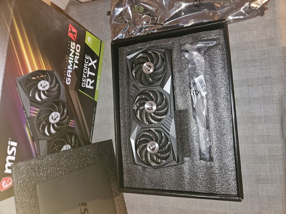 Видеокарта MSI GeForce RTX 3060Ti 8GB Gaming X  Trio пълен комплект