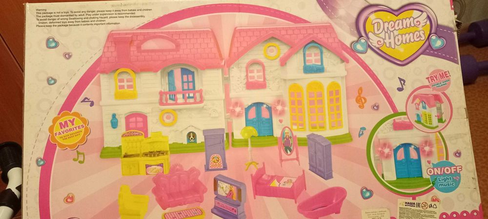 Домик с мебелью музыкальный