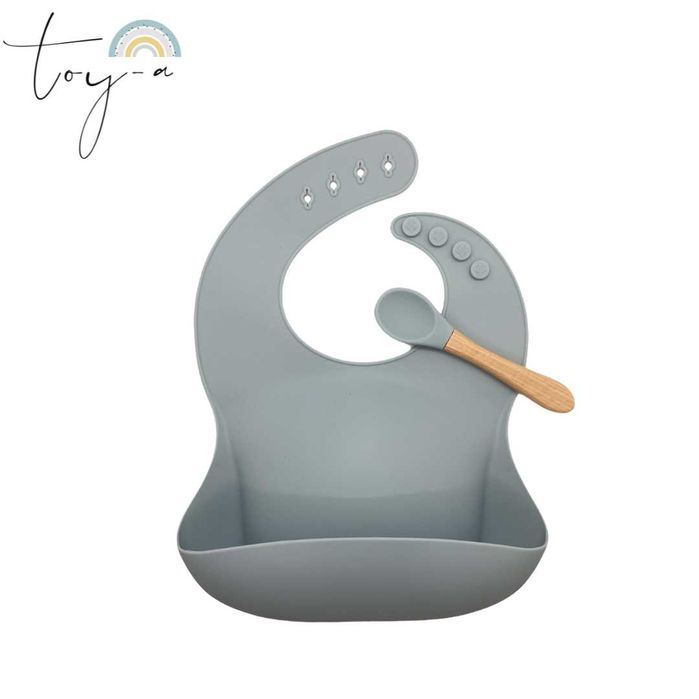 Силиконов бебешки лигавник с джоб