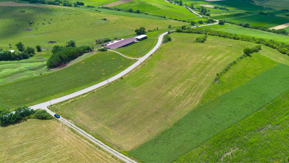 Teren extravilan 18.200 mp (1,82 ha) cu deschidere mare la asfalt