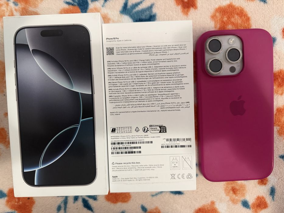 Iphone 16 pro white titanium,128gb