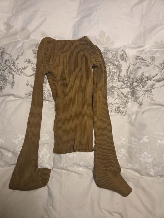 Bluza decolteu crem H&M