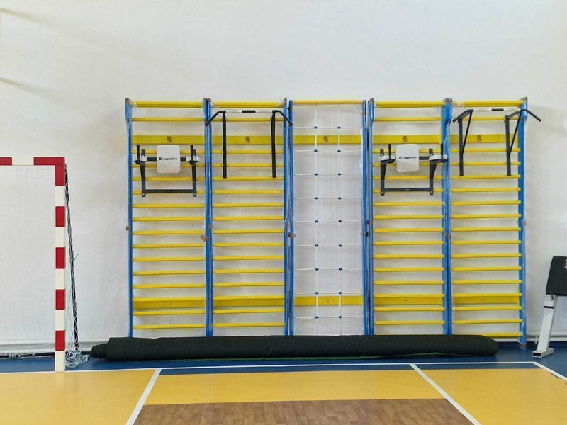 Spalier Gimnastica SCHROTH, 275x85 cm, Colorat, 18 Bare - M2.175LC1