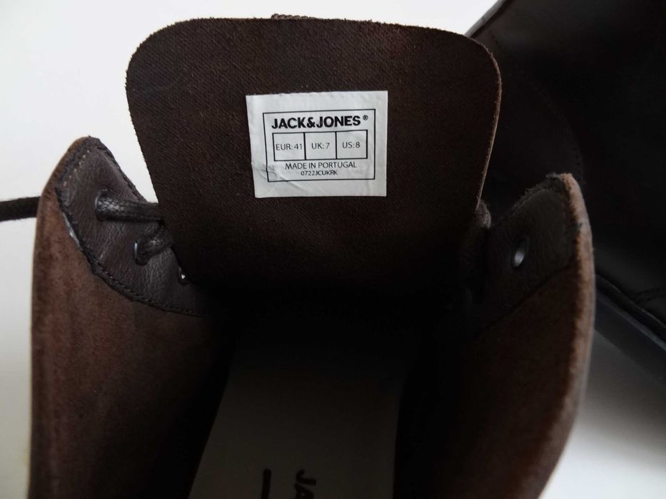 JACK & JONES,р-р 42,нови мъжки боти естествена кожа.