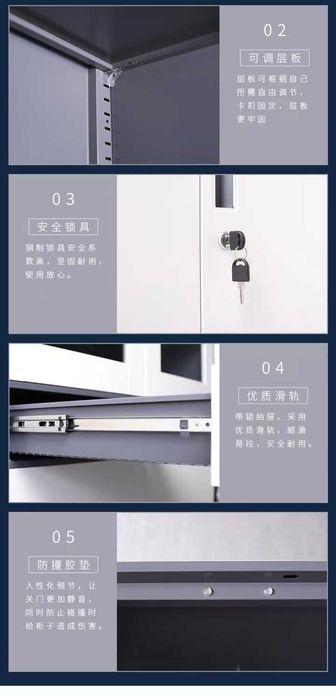 Zanglamaydigan po‘latdan kitob javoni — kuchli metall tokchalar bilan