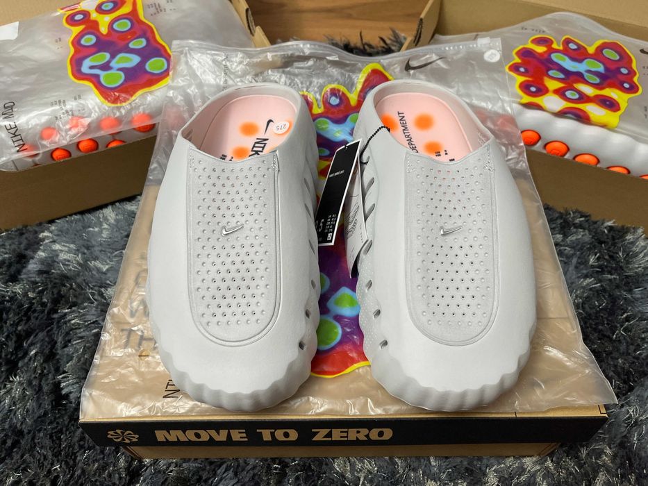 >- Calitate Top -< Papuci / slide sneakers / șlapi bărbați Nike Mind 001 Light Smoke Grey trend vara 2026 (mai comozi decât Yeezy sau Crocs)