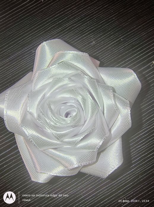 Букеты из атласных лент розы