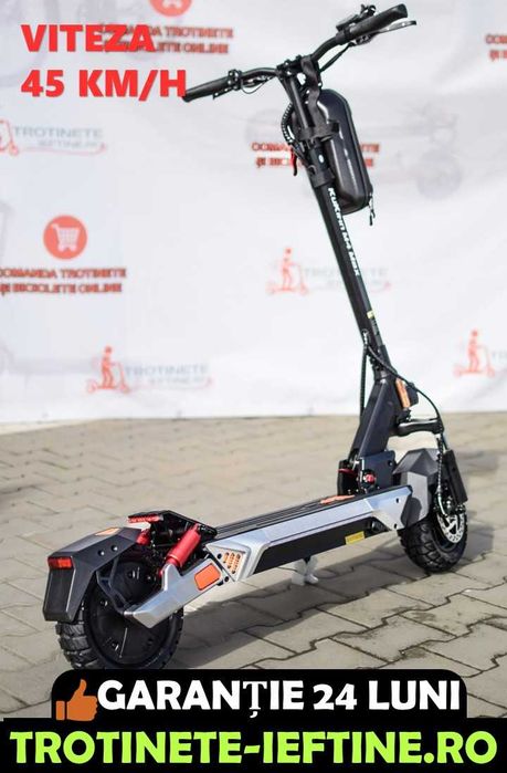 KuKirin M4 MAX MODEL NOU 2026, baterie 18.2Ah, trotineta mixta oras si off-road, NOUA, Service Romania