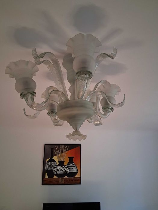 Lustră sticlă ,replică  venețiană