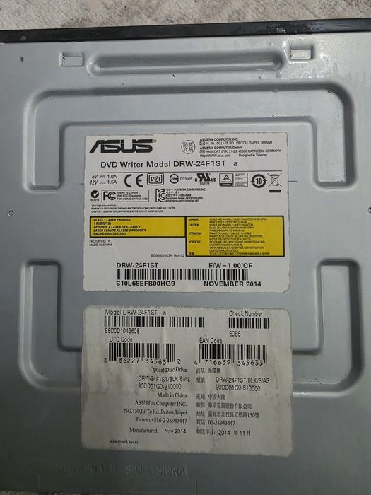Asus DVD Writer Model DRW-24F1ST