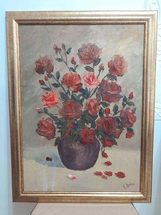 Pictura pe pânză lucrare in cuțit realizată de pictor roman Adi Cornel