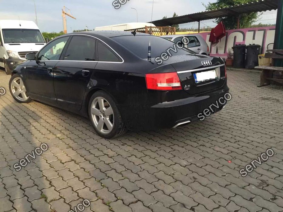 Prelungire spoiler tuning sport bara spate Audi A6 C6 4F ABT Sedan S line RS6 S6 2004-2008 ver. 2