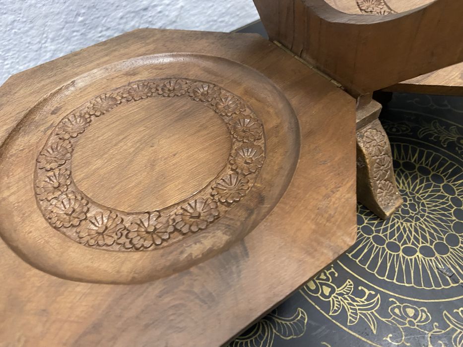 Сгъваем поднос от тиково дърво