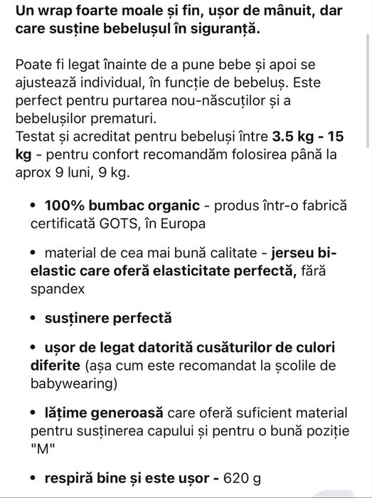 Wrap bebelusi Manduca, nou! Nefolosit!