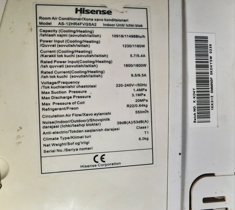 Hisense konditsioner