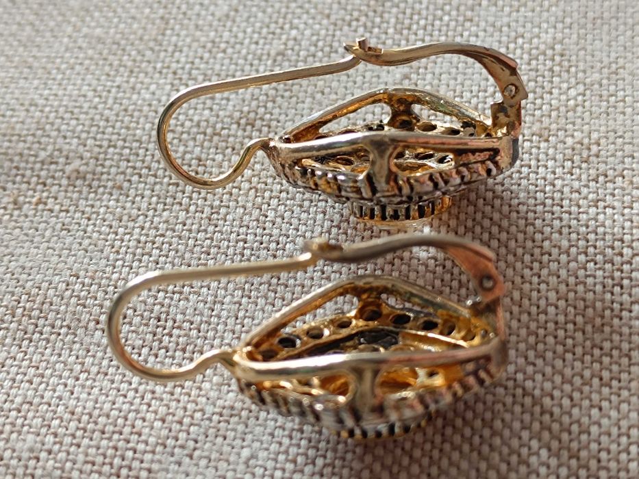 Cercei auriti din argint 925  cu pietre din zirconiu