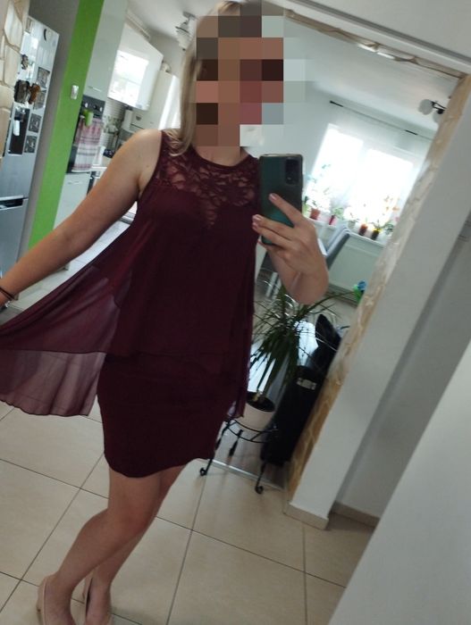 Rochie eleganta bordo