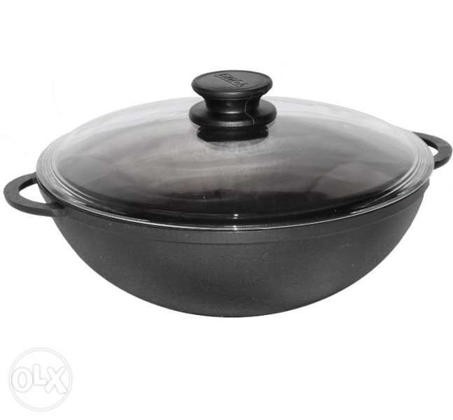 Чугунен УОК тиган (тенджера) с две лети дръжки, 3.7 л-12 л