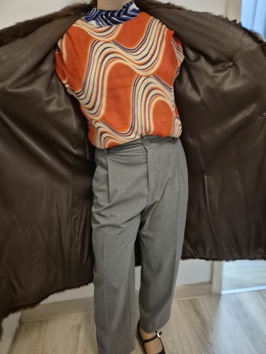 Haina de blana naturala de nutrie autentica