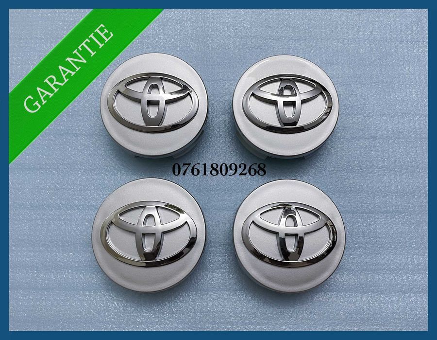 Set 4 capace gri 62mm jante aliaj Toyota