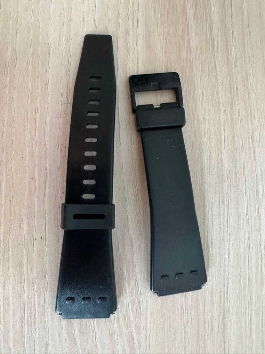 Lot 5 brățări ceas 18 mm din oțel inoxidabil, negre + curea silicon cu telescoape cadou