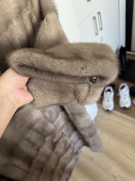 Норковая шуба серая