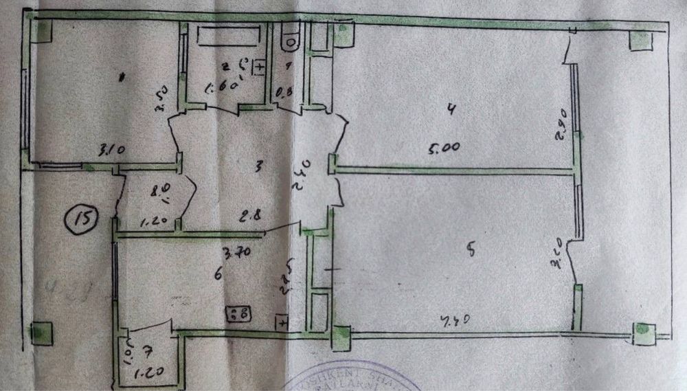 Юнусабадский район Ц-5 ( 3/3/9 ) ( 80м2 )