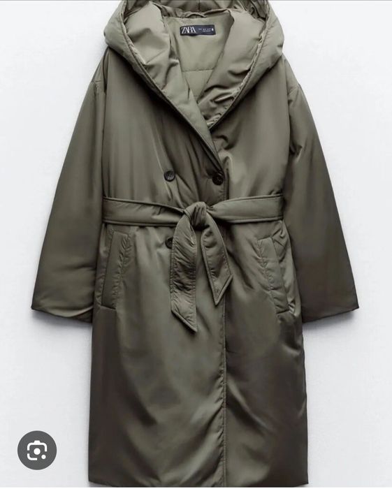 Пальто с капюшоном ZARA