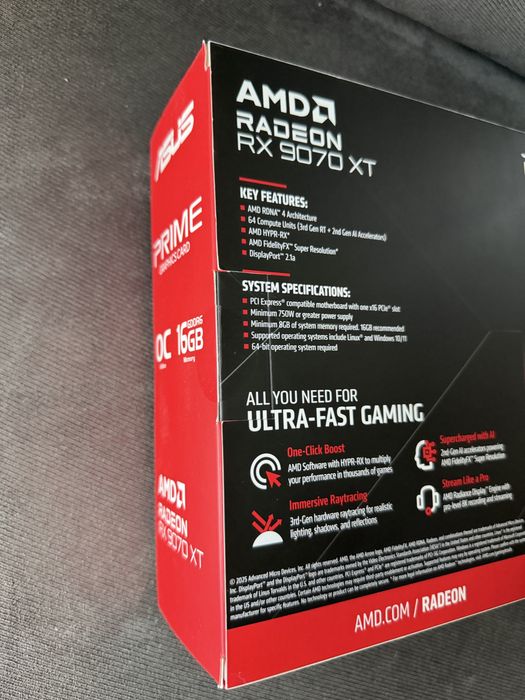 Asus Radeon RX 9070 XT OC Нова 36м гаранция
