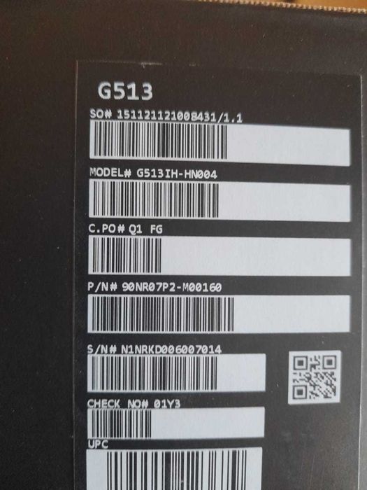 Ноутбук ASUS G513 (новый)