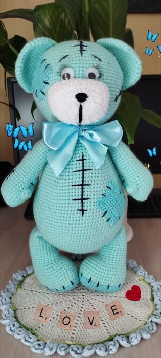 Вязаная игрушка "Мишка Тедди", ручная работа