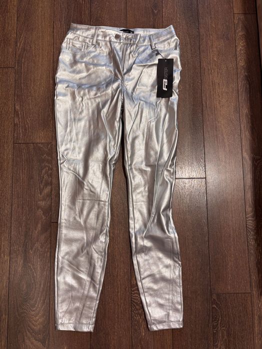 Дамски панталон в сребрист цвят