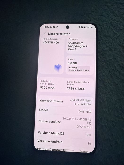Vand honor 400 de 512