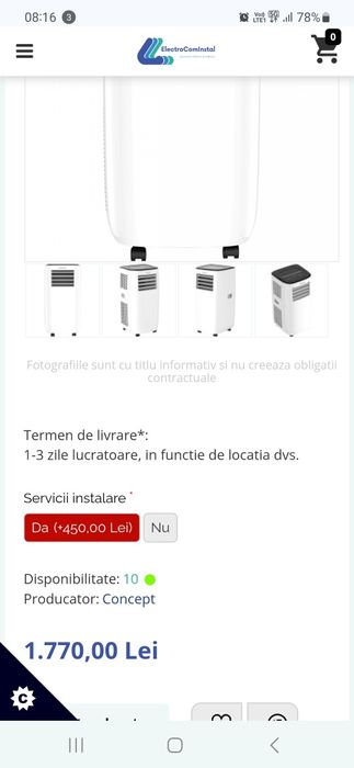 Aer condiționat portabil