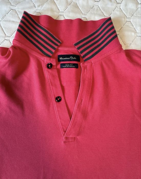 Tricou polo rosu corai - Massimo Dutti - marime L